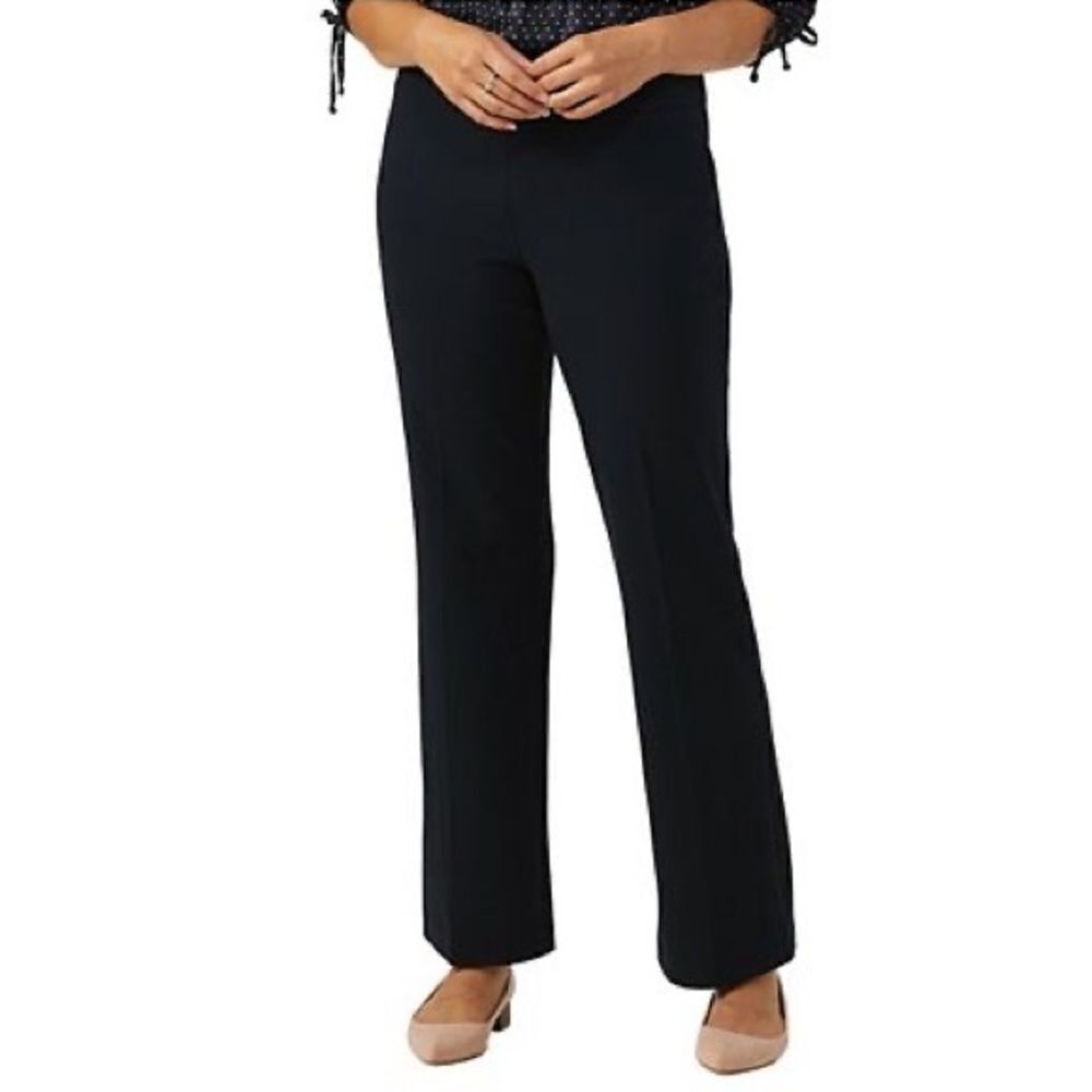 Gloria Vanderbilt trousers slacks dress plants side zip slimming stretch -12